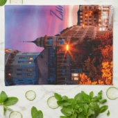 Linge De Cuisine Coucher de soleil suisse de Zurich (Plié)