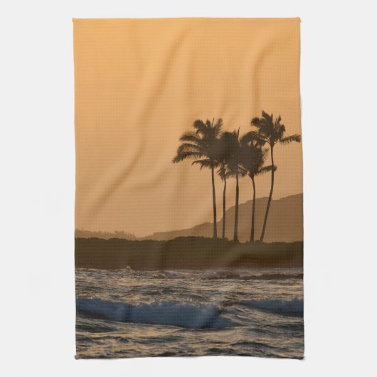 Linge De Cuisine Coucher de soleil sur Kauai (Vertical)