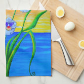 Linge De Cuisine Coucher de soleil sur l'orchidée (Quart Plié)