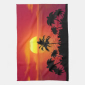 Linge De Cuisine Coucher de soleil tropical (Vertical)