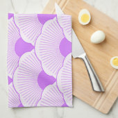 Linge De Cuisine Coucher de soleil, violet tonique, texture béton (Quart Plié)