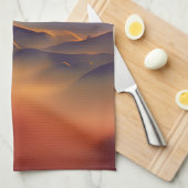 Linge De Cuisine Coucher du soleil de montagne (Quart Plié)