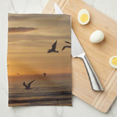 Linge De Cuisine Coucher du soleil de plage de la Floride avec des (Quart Plié)