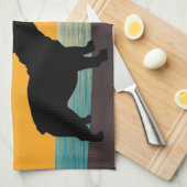 Linge De Cuisine Coucher du soleil de Surfside de bouledogue (Quart Plié)