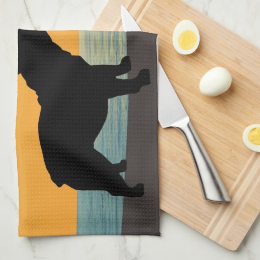 Linge De Cuisine Coucher du soleil de Surfside de bouledogue (Quart Plié)