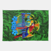 Linge De Cuisine Coucher du soleil de temps d'île (Horizontal)