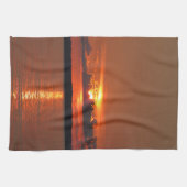 Linge De Cuisine Coucher du soleil de Vermilion de lac (Horizontal)