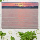 Linge De Cuisine Coucher du soleil de Vermilion de lac (Plié)