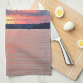 Linge De Cuisine Coucher du soleil de Vermilion de lac (Quart Plié)