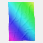 Linge De Cuisine Couleur Arc-en-ciel Vert bleu violet Mélange diago (Vertical)