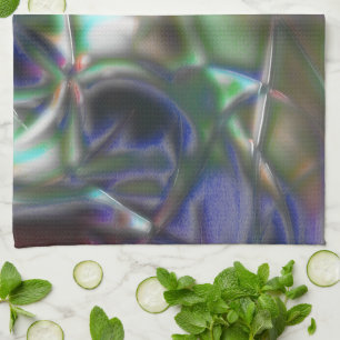 Linge De Cuisine Couleur avec granit numérique brut ou verre flou