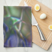 Linge De Cuisine Couleur avec granit numérique brut ou verre flou (Quart Plié)