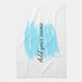 Linge De Cuisine Couleur bleue ajouter un nom message texte lancer (Vertical)