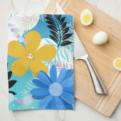 Linge De Cuisine Couleur Cute Daisies Ferns Bubbles Clouds Motif (Quart Plié)