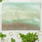 Linge De Cuisine couleur de l'eau peinte abstraite (Plié)