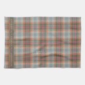 Linge De Cuisine Couleur de rouille Chic Influencé Plaid (Horizontal)