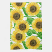 Linge De Cuisine Couleur d'eau des fleurs de soleil (Vertical)