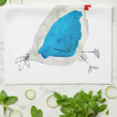 Linge De Cuisine Couleur d'eau des poulets mignons (Plié)