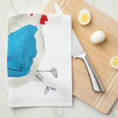 Linge De Cuisine Couleur d'eau des poulets mignons (Quart Plié)