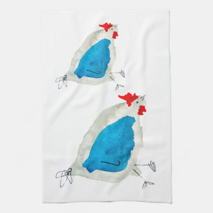 Linge De Cuisine Couleur d'eau des poulets mignons