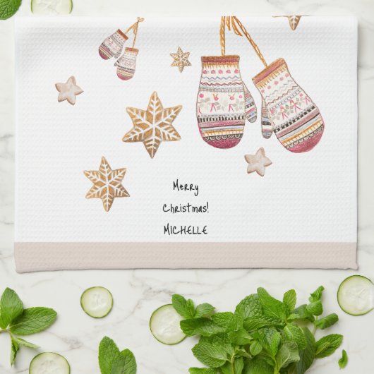 Linge De Cuisine Couleur d'eau douce Pays Illustrations rustiques (Plié)