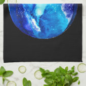 Linge De Cuisine Couleur d'eau nébuleuse de la galaxie de la planèt (Plié)