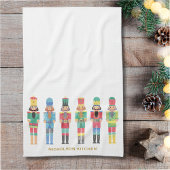 LINGE DE CUISINE COULEUR D'EAU NOËL NUTCRACKERS