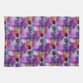 Linge De Cuisine Couleur d'eau verte et violette (Horizontal)