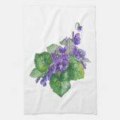 Linge De Cuisine COULEUR D'EAU Violet Violet Fleur (Vertical)