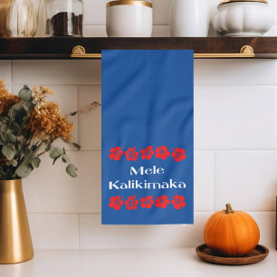 Linge De Cuisine Couleur des bandes de fleurs de Noël Mele Kalikima