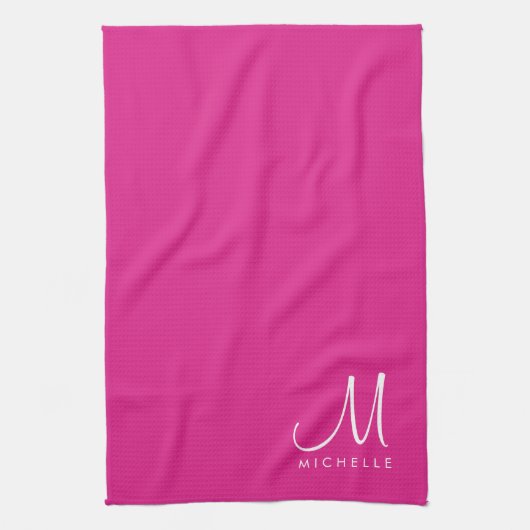 Linge De Cuisine Couleur du texte modifiable Nom initial Monogramme (Vertical)