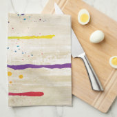 Linge De Cuisine COULEUR FUNNY SPLASH II + votre backgr. & idées (Quart Plié)