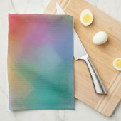 Linge De Cuisine Couleur moderne rouge violet bleu vert jaune (Quart Plié)