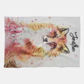 Linge De Cuisine Couleur pastel du mou Fox animal (Horizontal)
