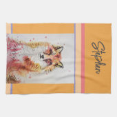 Linge De Cuisine Couleur pastel du mou Fox animal (Horizontal)