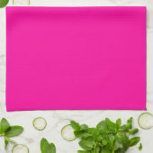 Linge De Cuisine Couleur solide rose néon (Plié)