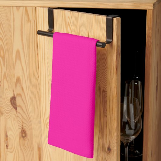 Linge De Cuisine Couleur solide rose néon (Pliage en tiers)
