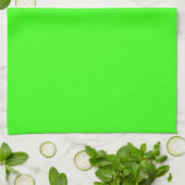 Linge De Cuisine Couleur solide verte néon (Plié)