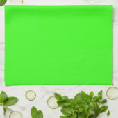 Linge De Cuisine Couleur solide verte néon (Plié)