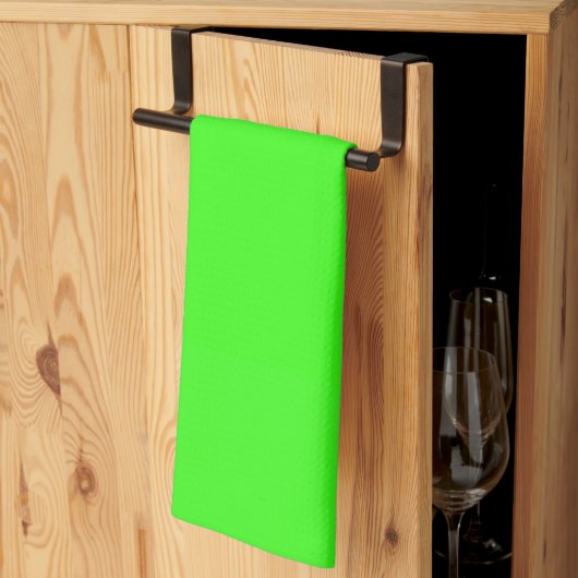 Linge De Cuisine Couleur solide verte néon (Pliage en tiers)