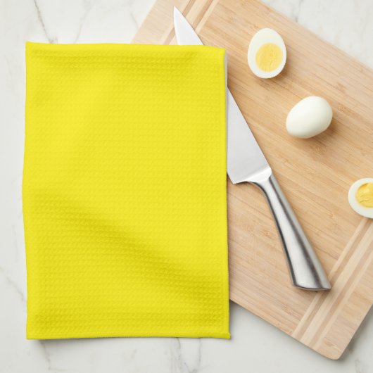 Linge De Cuisine Couleur uni jaune canari (Quart Plié)