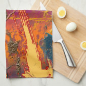 Linge De Cuisine Couleurs Abstraites, art (Quart Plié)