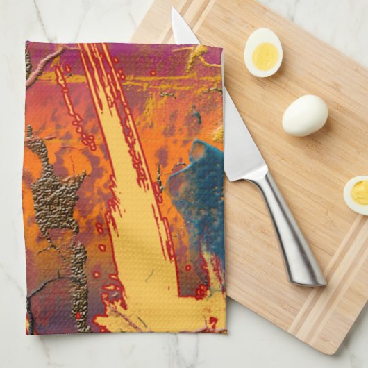 Linge De Cuisine Couleurs Abstraites, art (Quart Plié)