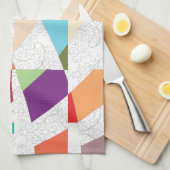 Linge De Cuisine Couleurs Abstraites Damask (Quart Plié)