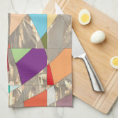 Linge De Cuisine Couleurs Abstraites or (Quart Plié)