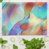 Linge De Cuisine Couleurs arc-en-ciel dans la roche perchée virtuel (Plié)