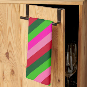 Linge De Cuisine Couleurs contemporaines rayures de Noël