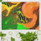 Linge De Cuisine Couleurs d'automne Abstrait pour la peinture (Plié)