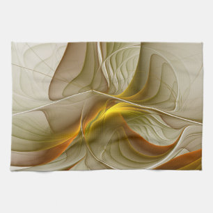 Linge De Cuisine Couleurs de métaux précieux, art fractal abstrait