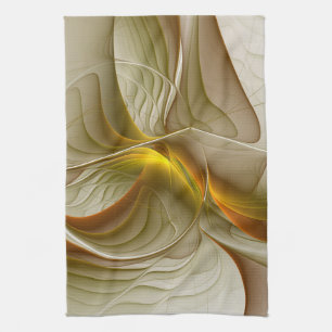 Linge De Cuisine Couleurs de métaux précieux, art fractal abstrait